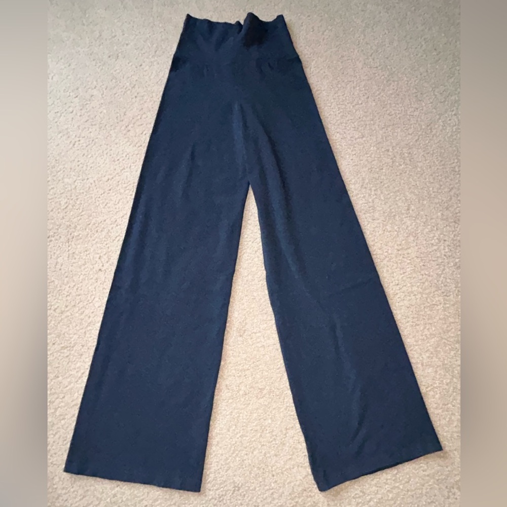 Brandy Melville Wide-Leg Navy Pants - Picture 2 of 4